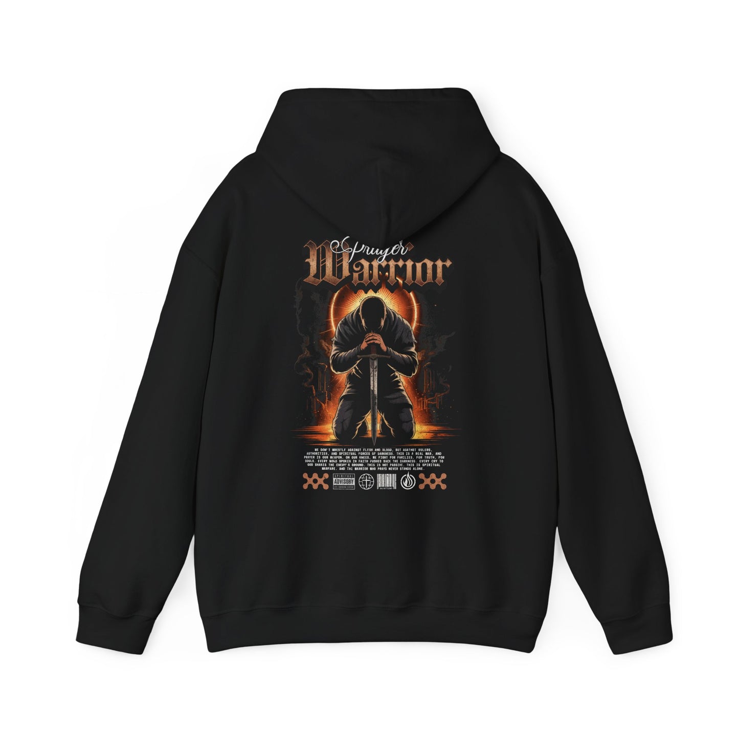 Male Prayer Warrior Hoodie - Black