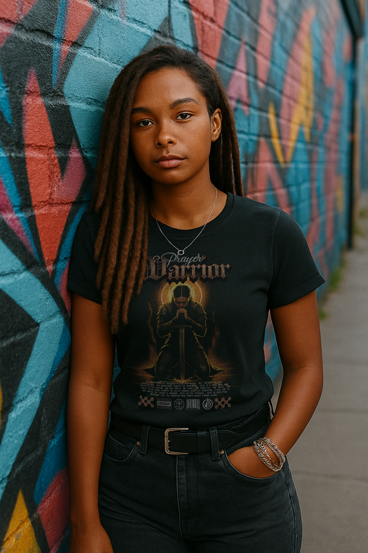 Female Prayer Warrior Tee - Black