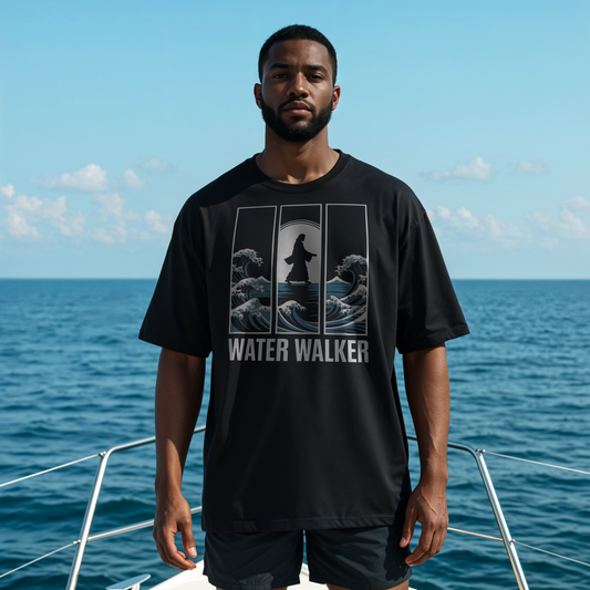 Water Walker, Faith Over Fear Tee - Black