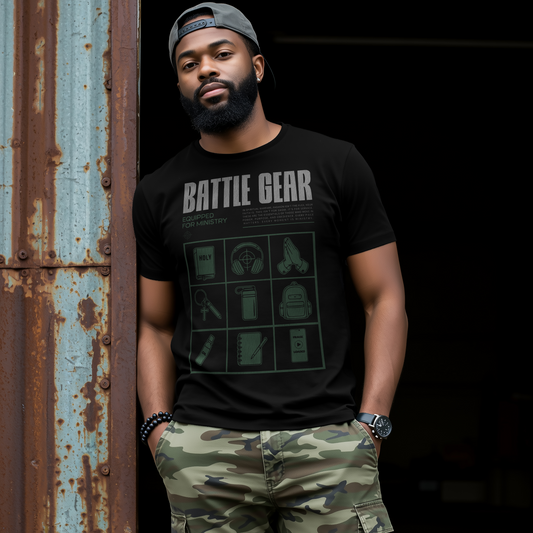 Battle Gear, Equipped for Ministry Tee - Black