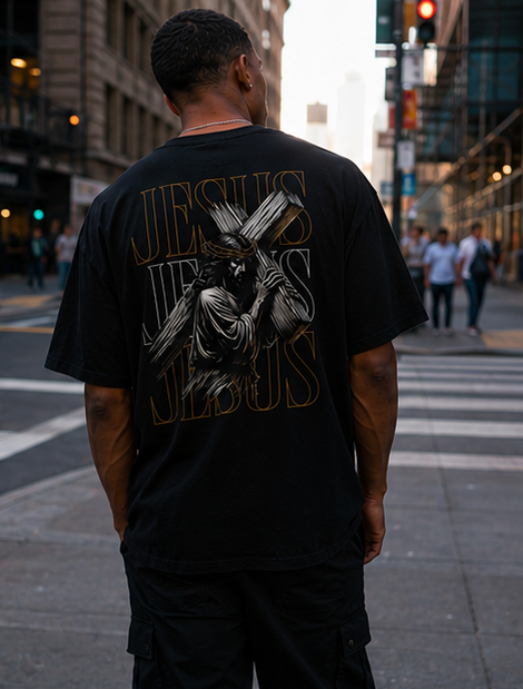 Jesus, The Way, The Truth, The Life Unisex Pure Cotton T-Shirt - Black