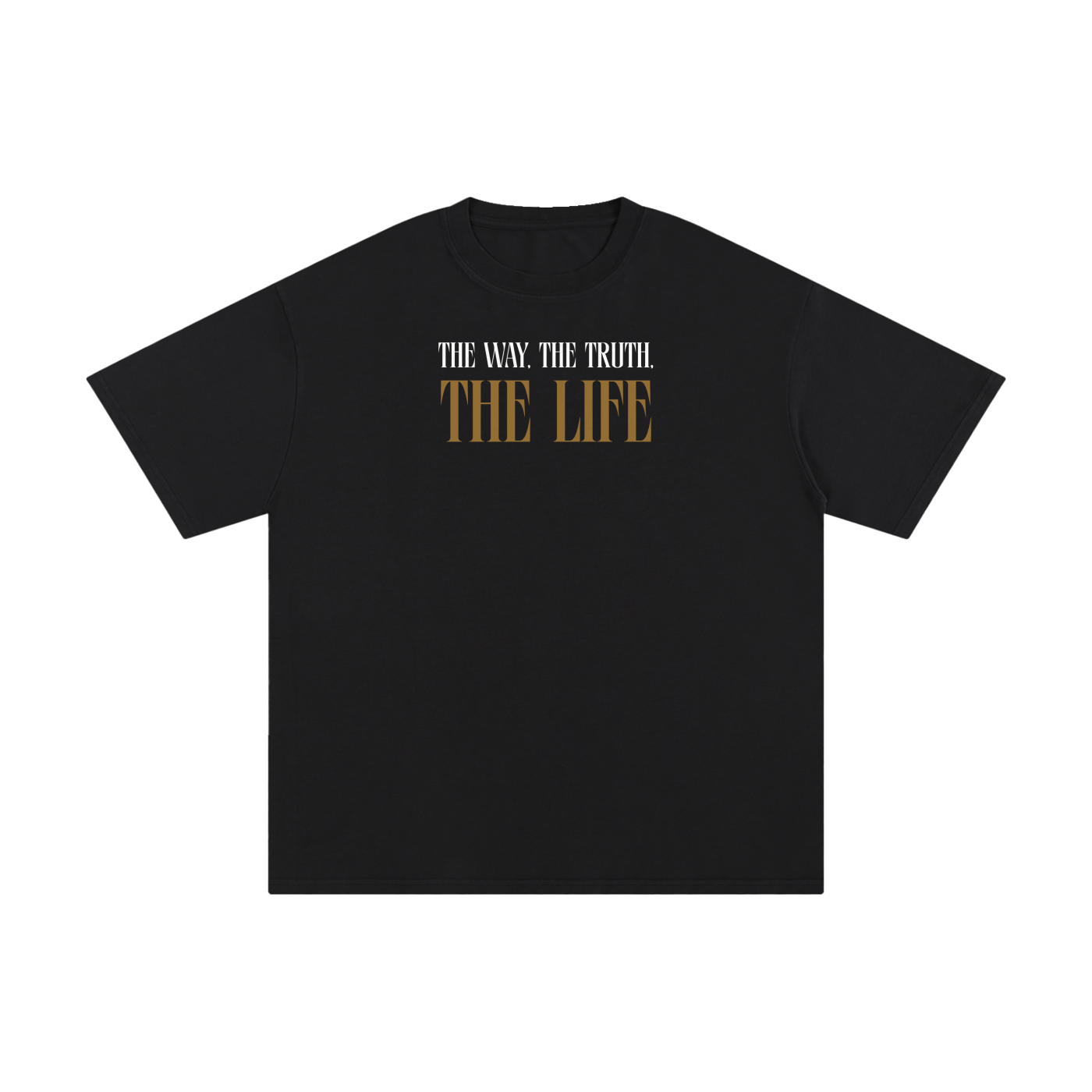 Jesus, The Way, The Truth, The Life Unisex Pure Cotton T-Shirt - Black