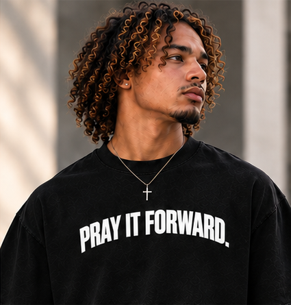 Pray It Forward Unisex Pure Cotton T-Shirt - Black