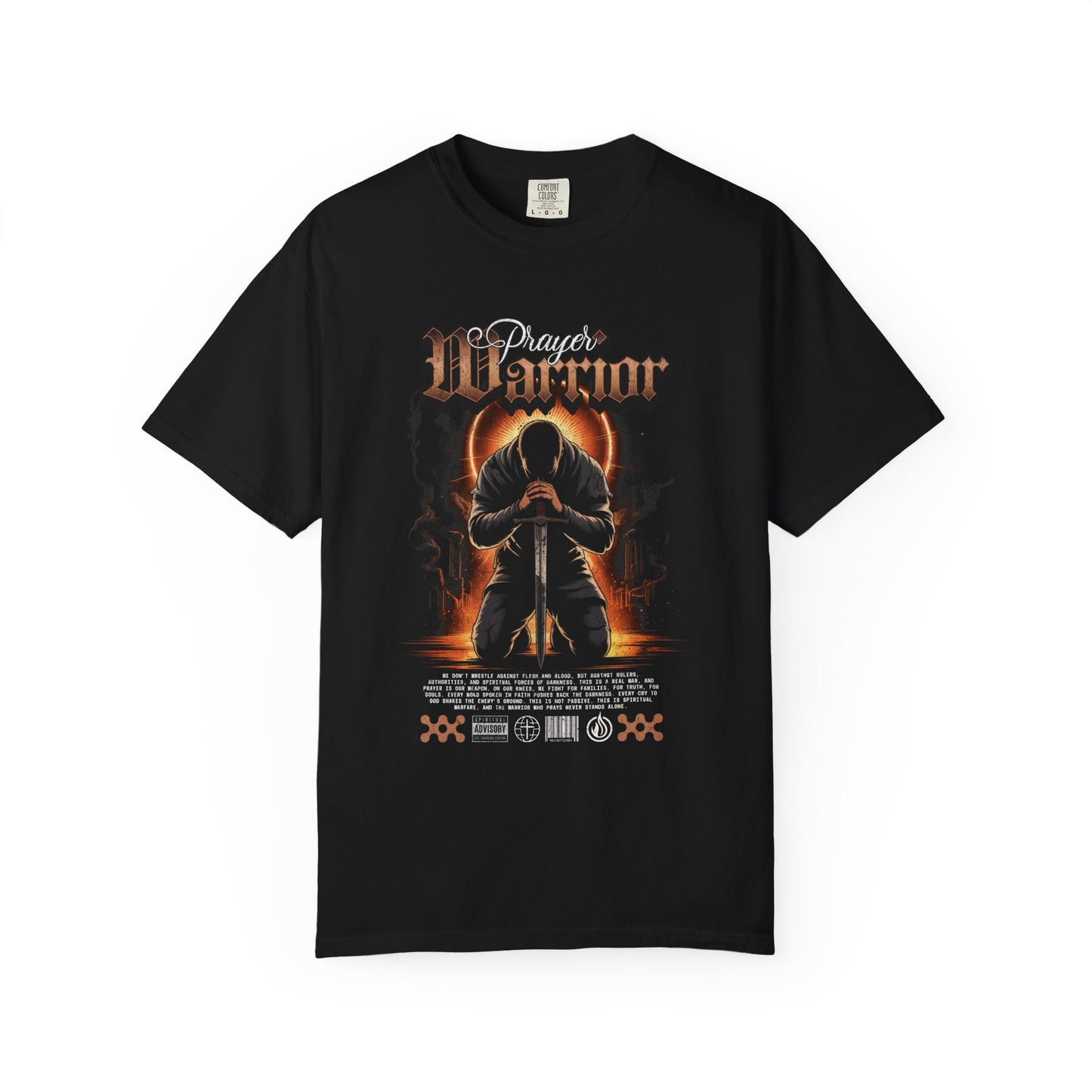 Male Prayer Warrior Tee - Black