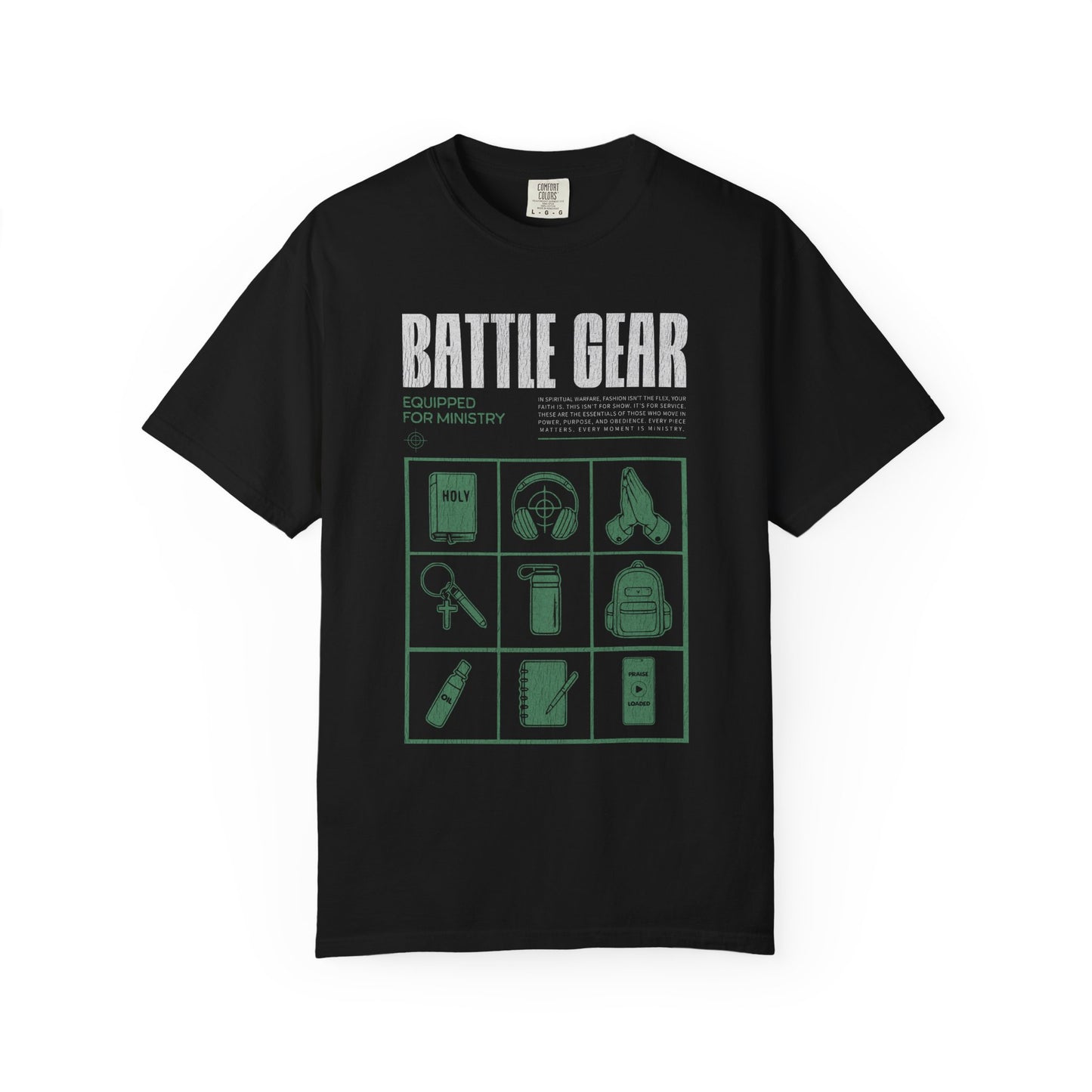 Battle Gear, Equipped for Ministry Tee - Black
