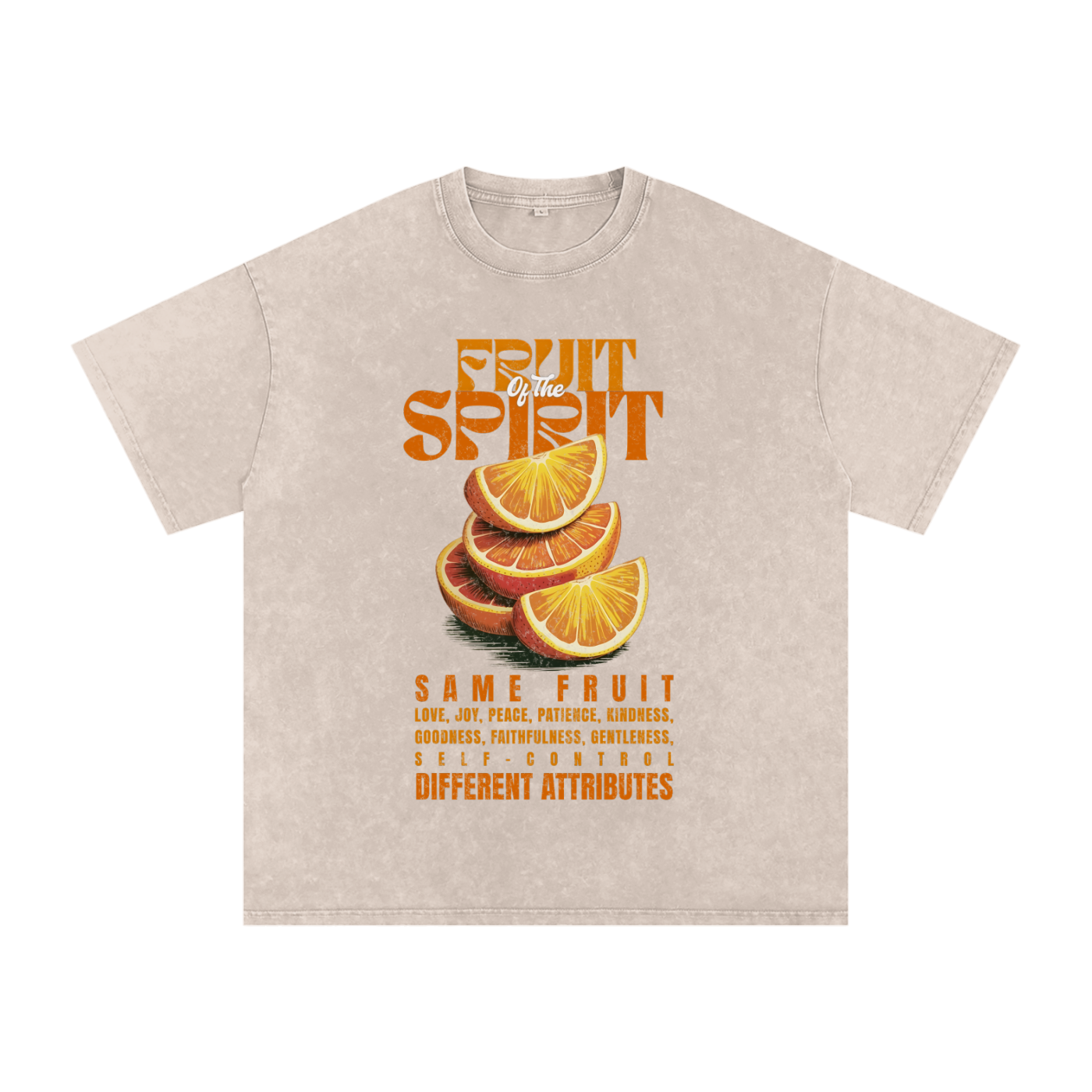 Fruit of the Spirit, Galatians 5:22-23 Snow Washed Tee