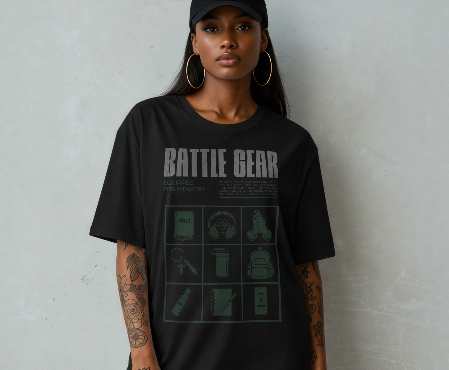 Battle Gear, Equipped for Ministry Tee - Black